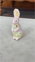 Wolfe Pottery Pink and Yellow Bunny