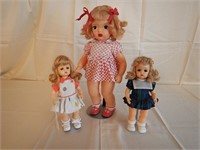 Three Terri Lee Walker dolls: