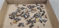Tray Of Assorted Metal Animals & Figurines