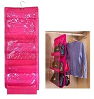 Kare & Kind Hanging Handbag (Hot Pink) 6  Pockets