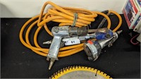 Lot Of 3 Air Tools And Hose
