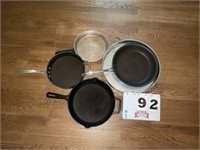 Cast iron and misc. skillets