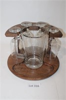 5-Cup Storage Display With Pitcher