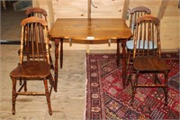 Drop Leaf Table With 4 Chairs