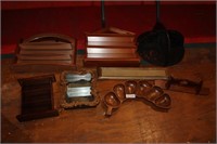 Grouping Of Wooden Display Shelf