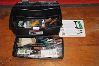Black Plastic Tool Box With Contents