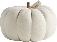 Cream Pumpkin Sitter, Large, 10" x 10"