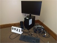 HP Ryzen desktop computer with LCD Monitor no