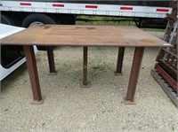 Heavy steel table - 3/4" top, 6' L x 4' W x 3' T