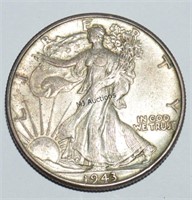 U.S. 1943 Walking Liberty .900 Silver Half Dollar