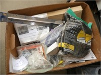 Box of assorted hardware and other