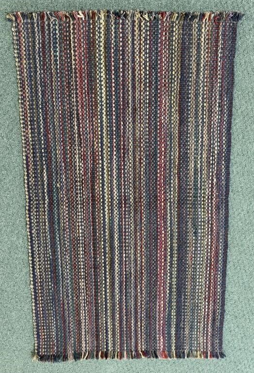Vintage Capel Rugs Multi-Color Braided 4' X 2' Rug