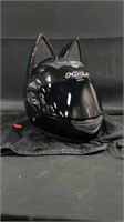 Black Biker Helmet w/ Cat Ears, Medium
