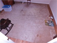 Custom made area carpet rug, 12' x 12'