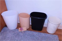 4 wastebaskets, tallest is 12" - Bar soap holder -