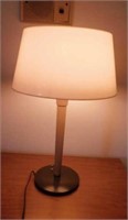 Mid Century atomic table lamp w/ plastic shade,