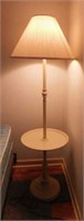 Mid Century metal floor lamp w/ round tray table,