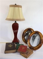Antique Books, Accent Table Light, Old Photographs