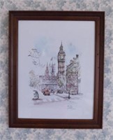 Big Ben London watercolor print by Jan Korthals,