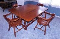 1940's Cushman Colonial drop-leaf dining table &