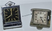 2 Art Deco Travel Watches Clocks 1 Fiat  c.1940