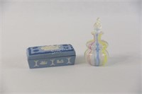 Wedgwood Tri-Color Trinket Box & Art Deco Perfume