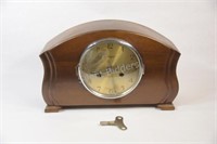 Antique Blackforest Mantel Chime Clock w Keys