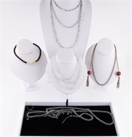 Semi Precious, Glass & Natural Material Necklaces