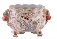 Chinese 20th C Fruit Handled Porcelain Vase / Bowl