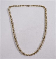 10K Yellow Gold Twist 17" Necklace