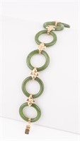 14K Gold Jade Estate Bracelet