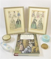 Victorian 1851 Fashion Prints, Vanity Boxes