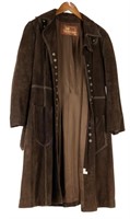 Vintage Dark Brown Suede Coat