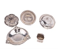 Cartier Sterling Silver Basket and Other Sterling
