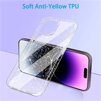 NEW iPhone 14 Pro Max Case, Clear Glitter