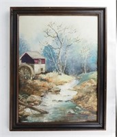 John Berninger Oil Painting of Country Mill