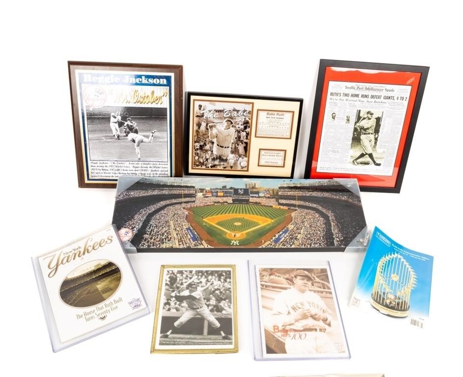 Official Yankees Magazines a Framed Star Photos