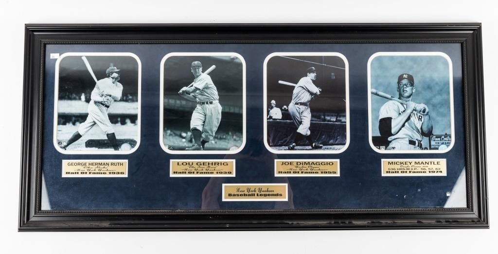 New York Yankees Baseball Legends Matted Plaque