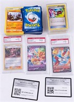 EMC Graded Pokemon Cards & Large Lot w/ Some Rare