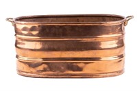 Solid Copper Trough w/ Brass Handles