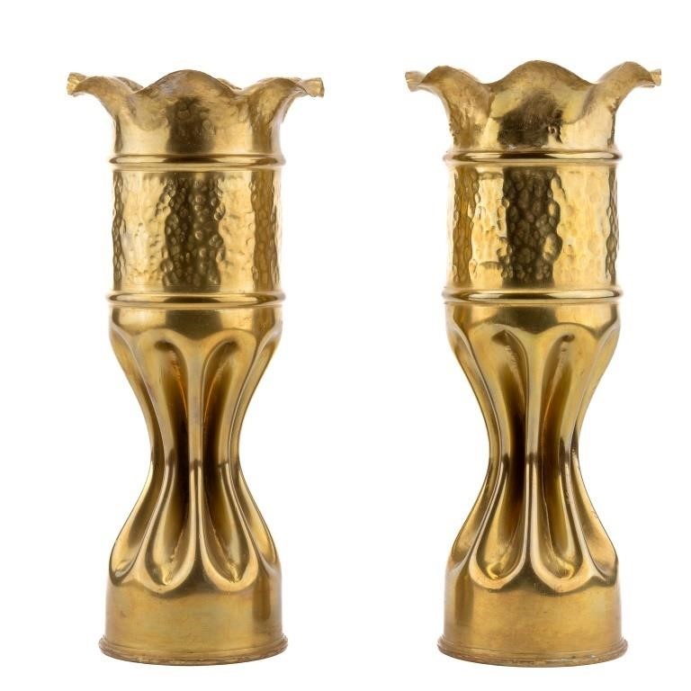 Brass Trench Art Vases
