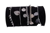 Sterling Silver Charm Bracelets (5)