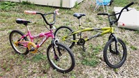 Boys and girls bicycles.