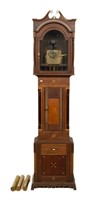 Highly Decorated Inlaid Grandmother Clock
