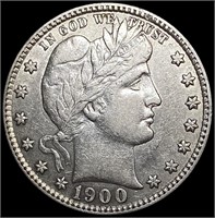 1900-S Barber Quarter CLOSELY UNCIRCULATED