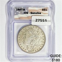 1887-S Morgan Silver Dollar ICG