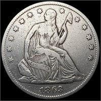 1863-S Seated Liberty Half Dollar LIGHTLY CIRCULAT