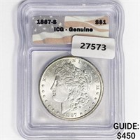 1887-S Morgan Silver Dollar ICG