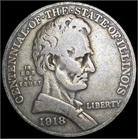 1918 Illinois Half Dollar NICELY CIRCULATED