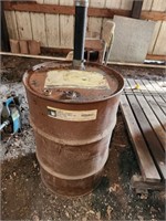 Oil drum with oil maybe 1/3rd full